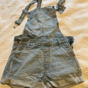Blue Jean Overall Shorts